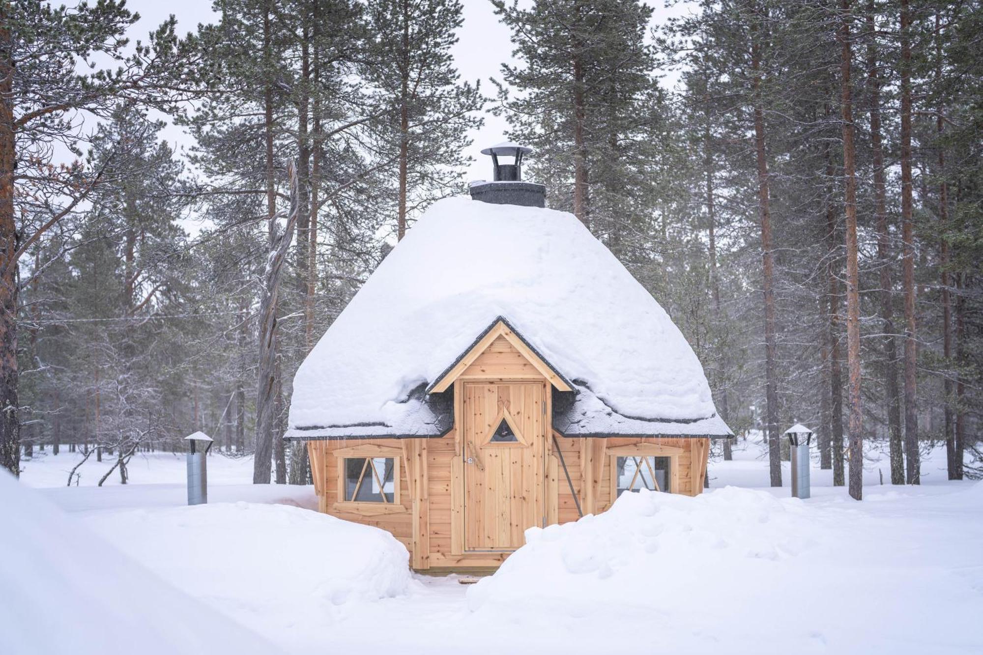 Kuukkeli Log Houses Aurora Cabin - Jaspis 사리셀카 외부 사진
