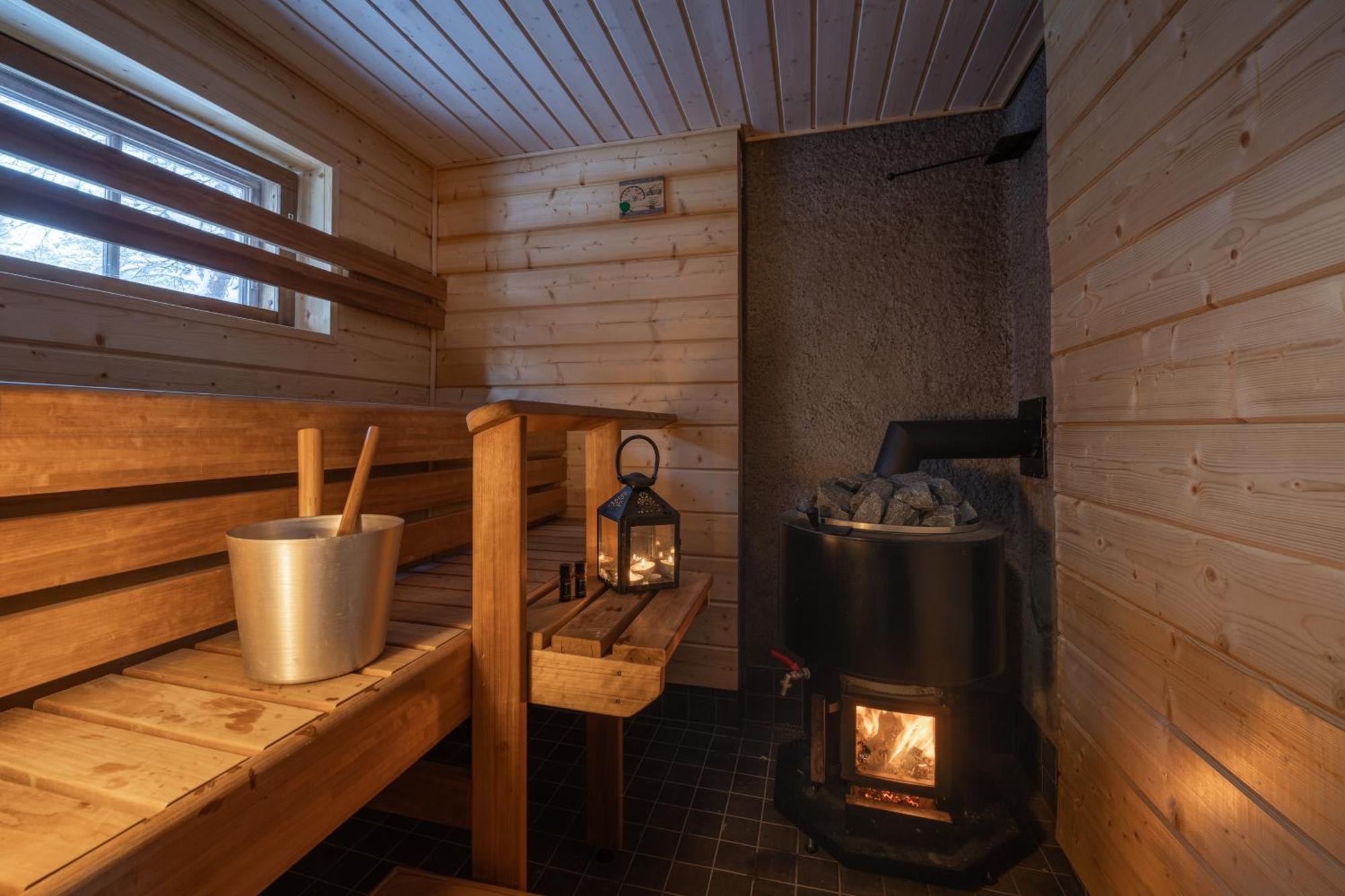 Kuukkeli Log Houses Aurora Cabin - Jaspis 사리셀카 외부 사진