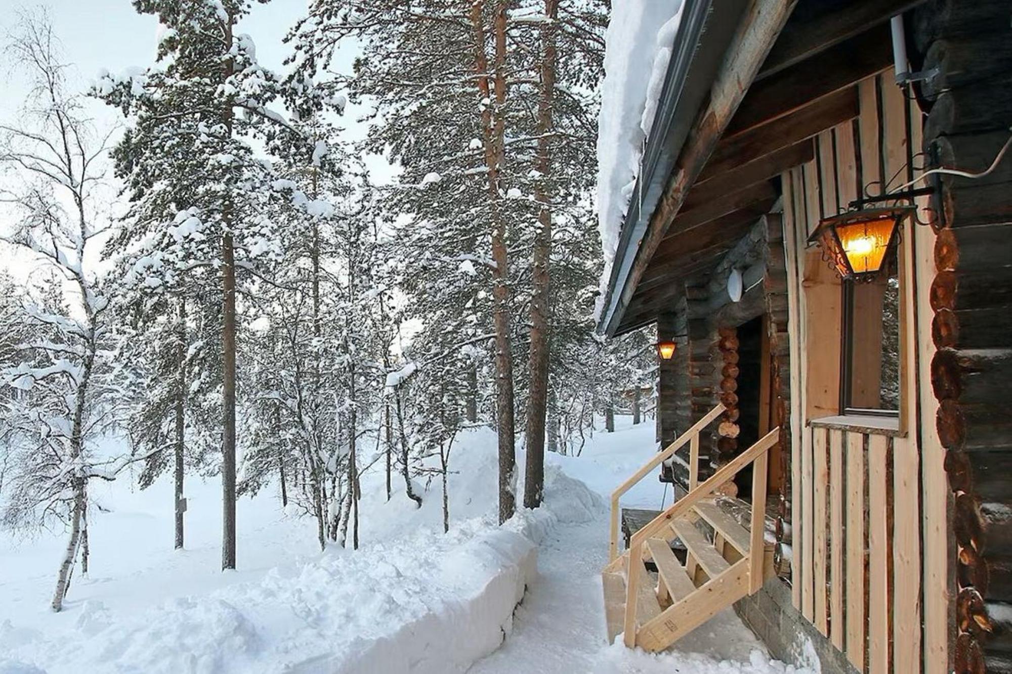 Kuukkeli Log Houses Aurora Cabin - Jaspis 사리셀카 외부 사진